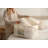 Large Canvas Storage Bags With Zipper And Clear Window, Cotton Linen Storage Organizer For Pillows, Quilt, Blankets And Comforter(Beige)