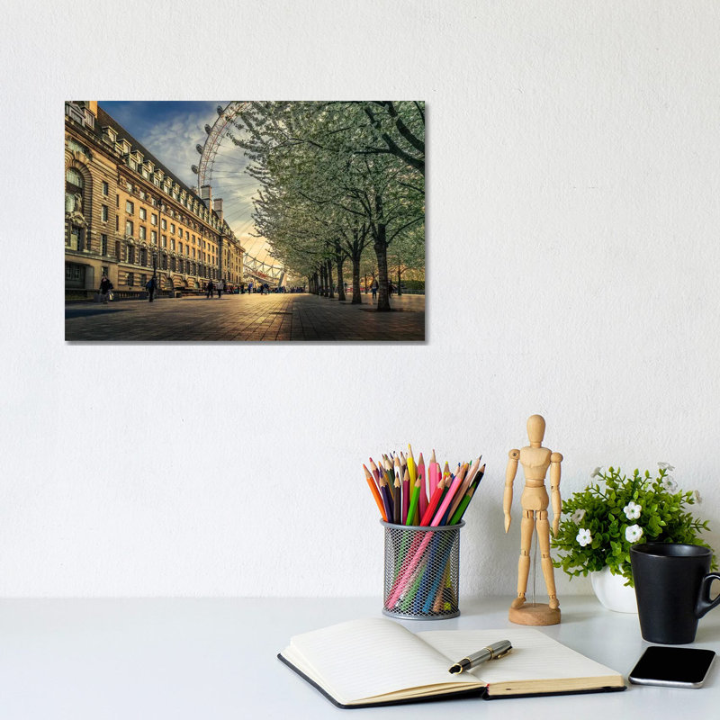 Last Daylights At The London Eye by Nader El Assy - Wrapped Canvas Gallery-Wrapped Canvas Giclée, 20.32 cm H x 30.48 cm W
