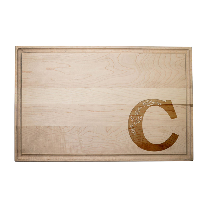 Floral Monogram - C Cutting Board