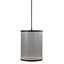 Cora - Luminaire suspendu DEL intégré - Finition noire - Abat-jour argenté-1763135847