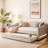 Modern Teddy Fleece LED Upholstered Daybed with Trundle-1277170306-1277170316