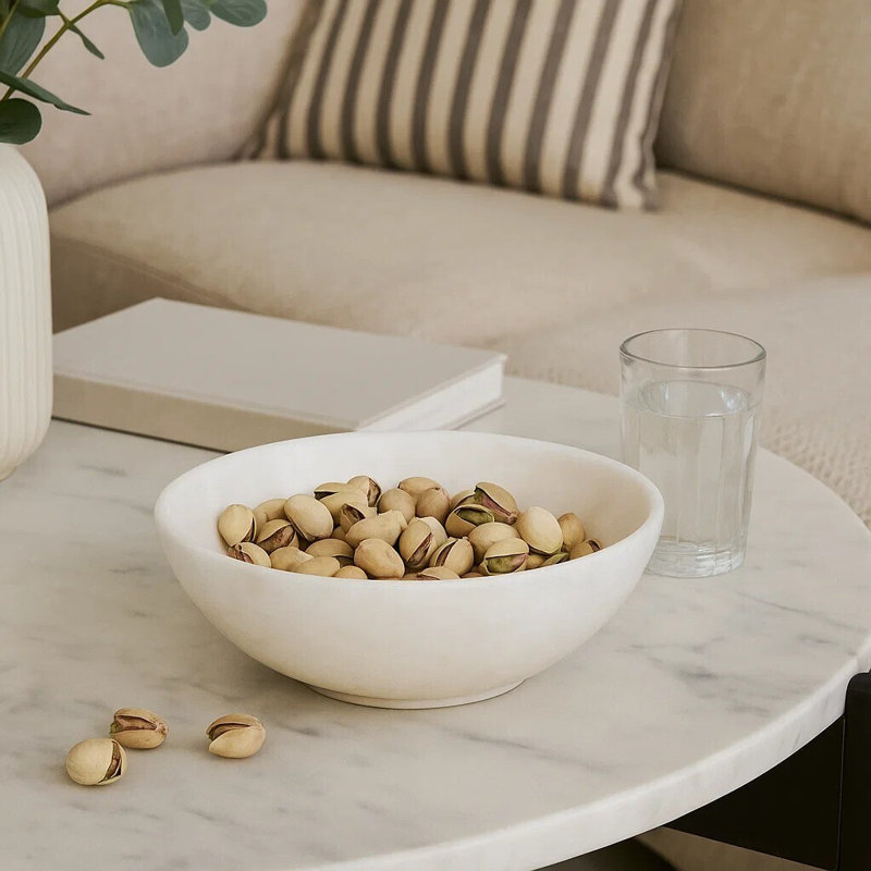 Marmore Marble Decorative Bowl, White
