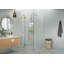 Halo 34 in. x 48 in. x 78 in. 90-degree Fully Frameless Glass Hinged Shower Enclosure-1334024191