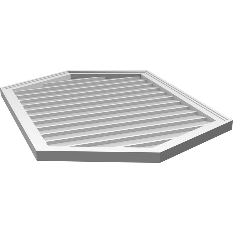 Ventilé vertical à pignon vertical en uréthane 5/12, H 42 po x l 30 po x P 1,5 po