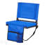Siège de stade, siège de gradin pliant avec dossier et coussin épais, sièges de stade rembourrés pour gradin, sangle d'épaule, crochets, porte-gobelet et poche latérale, fauteuil de gradin bleu