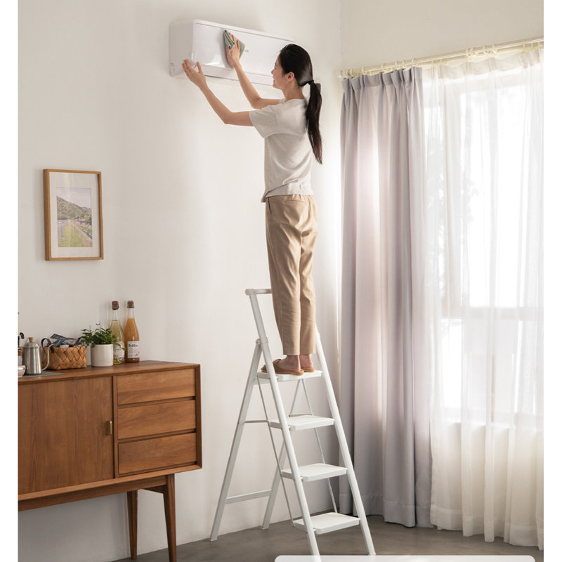 4-Step Steel Lightweight Folding Step Ladder