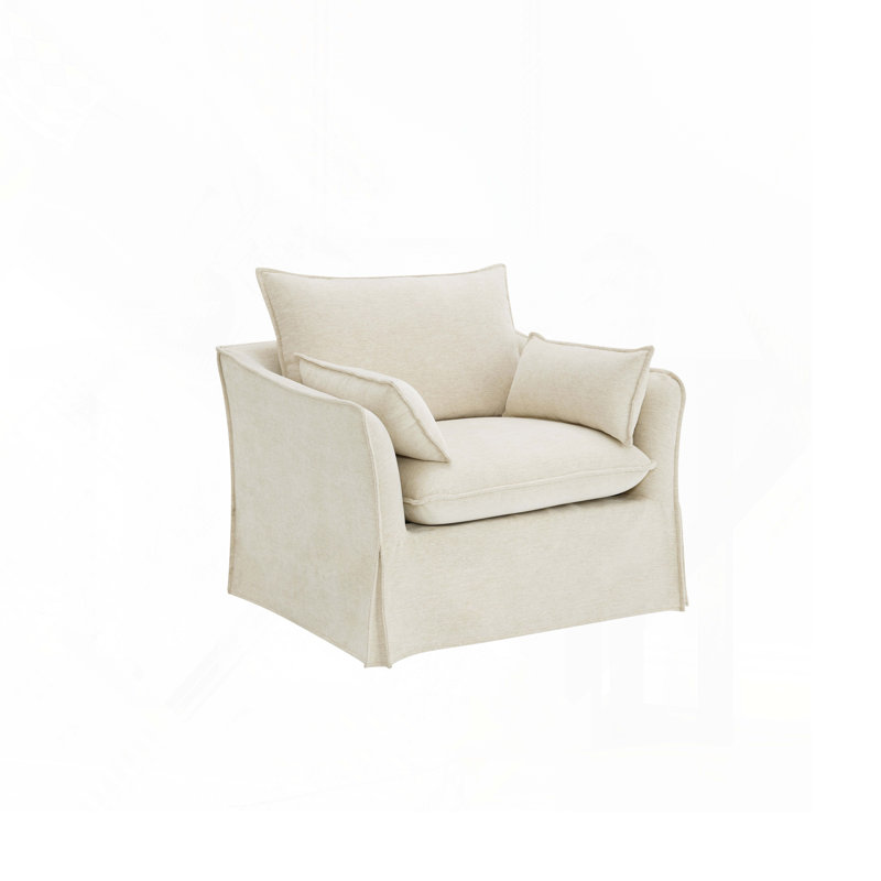 Chaise en lin Shane avec 2 coussins