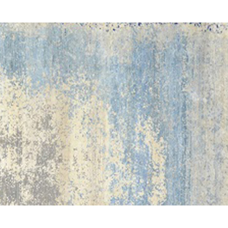 Handmade Silk and Wool Abstract Area Rug, Rectangle 9' x 12'