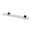 Metra Wall Mounted Glass Shelf with Black Flexi-Fix Brackets 59cm
