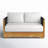Aniston 59" Teak Outdoor Loveseat and Outdoor Ottoman
