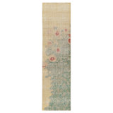 Distressed Homage Wool Floral Area Rug
