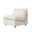 Chaise sans accoudoirs rembourrée en tissu de lin moderne-121000764