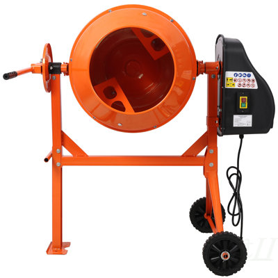 4.2Cu. Ft Electric Cement Mixer, Portable Concrete Mixer Machine for Mortar, Stucco & Fodder Mixing