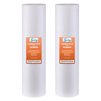 Filtres à sédiments fins à haute capacité 20 po x 4,5 po iSpring fp25bx2, 2 pièces / 5 microns