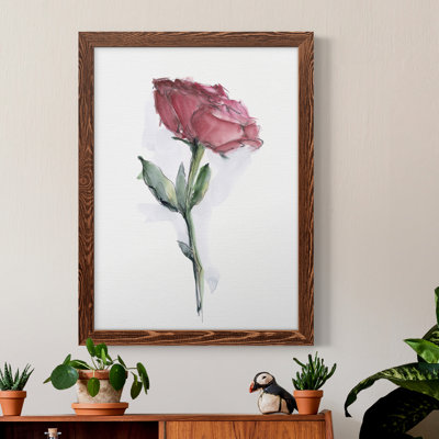 Watercolor Floral Contour II - peinture sur toile encadrée