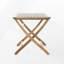 Table de salle à manger pliable en bois d'acacia de 43,5 pouces pour l'extérieur, résistante aux intempéries et peu encombrante