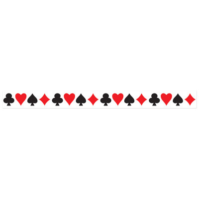 Card "Suit" Party Tape - 3" x 20' - Pack of 12