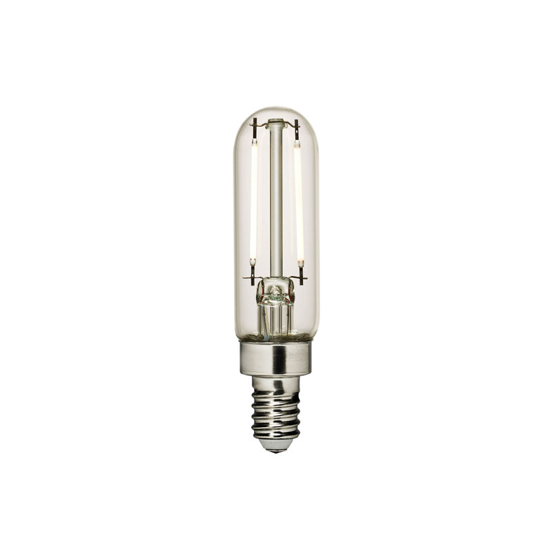 Visual Comfort & Co. LED T6 shape 2.5W 3000K Warm White E12 Candelabra base Clear Edison Style light bulb, 3000 Kelvins