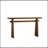 Walnut MDF Console Table 55 Inch Narrow Entryway Sofa Table with Double Support Frame