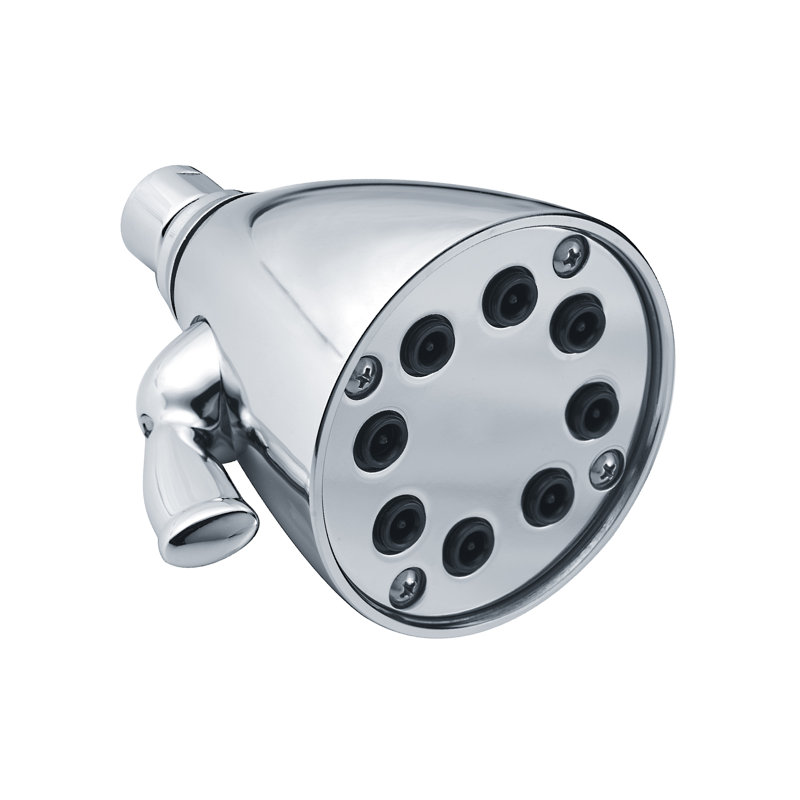 Eight Jet Brunswick Adjustable Shower Head, Polished Chrome
