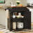 Small Kitchen Island with Storage Cabinet and Drawer, Rolling Kitchen Cart on Wheels with Spice Rack and Towel Rack-1161057505