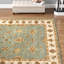 Tapis vert en laine touffeté à la main Southshore-496649529