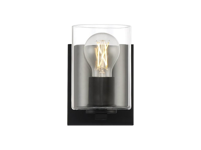 AB3E9112784149F4B5F613543BE42135 Lampe murale et coiffeuse Oslo 1 lumière DEL, noir mat