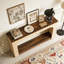 Table console à 2 niveaux en bois avec lumières DEL