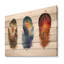 Ensemble de plumes colorées Boho - reproduction bohémienne et éclectique sur bois de pin naturel-58678402