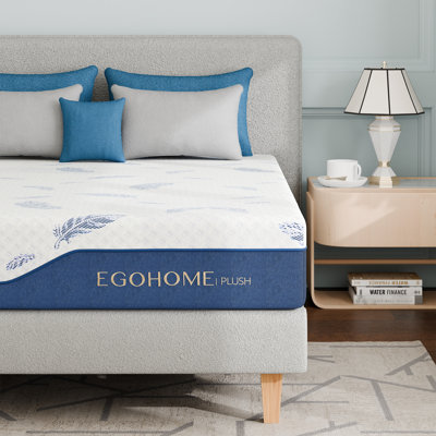 EGOHOME 12"  Plush Cooling Gel Memory Foam Mattress in a Box with CertiPUR-US, OEKO-TEX Certified