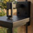 20" Dusk to Dawn Outdoor Wall Sconce Set, Matte Black Porch Light with Clear Glass