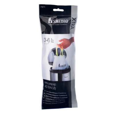 Bathroom bin liner bags - 40 count 