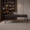 Bureau italien en bois fumé italien minimaliste