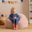 icon Kids Kingston Faux Rabbit Fur Classic Bean Bag, Natural-118322758
