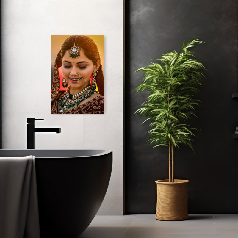 «Traditional Bridal Classic Elegant Traditional Portrait Sunset», reproduction d'art murale, H 24 po x l 16 po