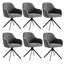 Modern Dining Chairs Set, Ergonomic Back with Soft Padded Armrests, 360° Swivel Thickened Breathable Seat, Sturdy Metal Legs, Easy Assembly-1696877375-1696785047