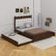 Grand lit plateforme en bois avec 2 grands tiroirs et lit simple TG-1404325468