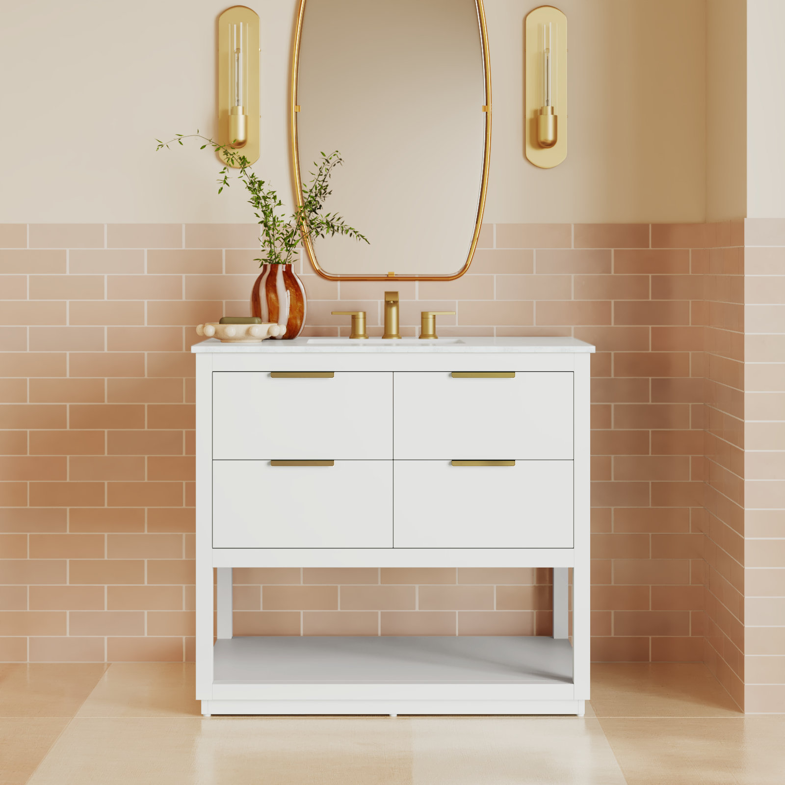 Felicity 36'' Single Bathroom Vanity, White