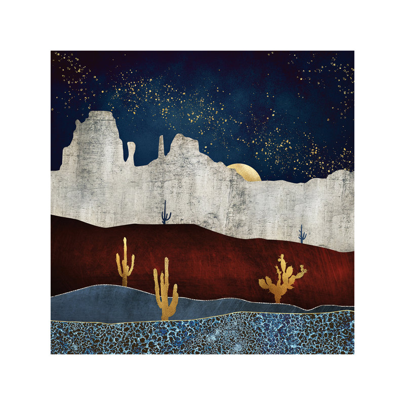 Moonlit Desert by SpaceFrog Designs - Wrapped Canvas Giclee Art Print, 45.72 cm H x 45.72 cm W x 1.91 cm D