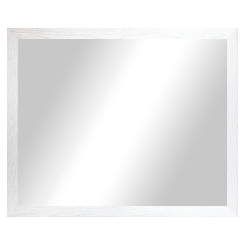 Miroir en bois franc Ebark Designs Ebark - chêne rouge 2 po, 43 po x 30 po, Blanc