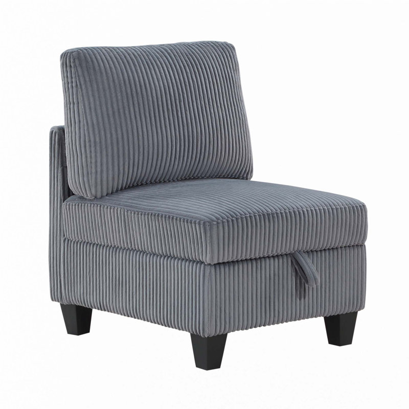 Chaise sans accoudoirs Living Room Furniture, Gris foncé