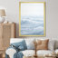 «White Grey Line Art Serene Seascapes II», reproduction
