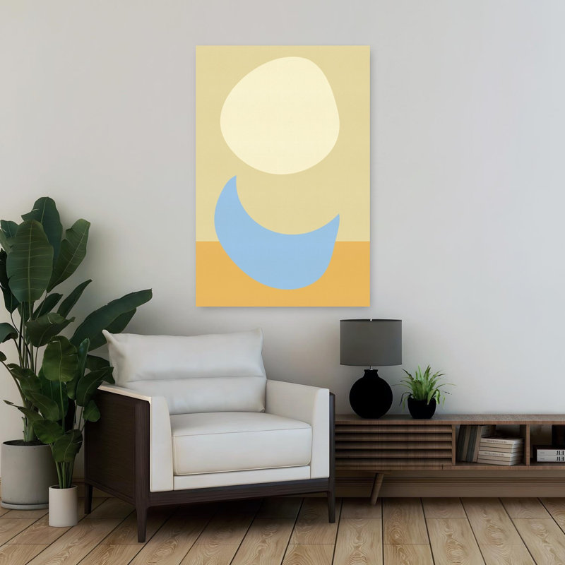 Contemporary Art Abstract Minimalist Lilac Art 1 Piece Wrapped Canvas Wall Art, 91.44 cm H x 60.96 cm W