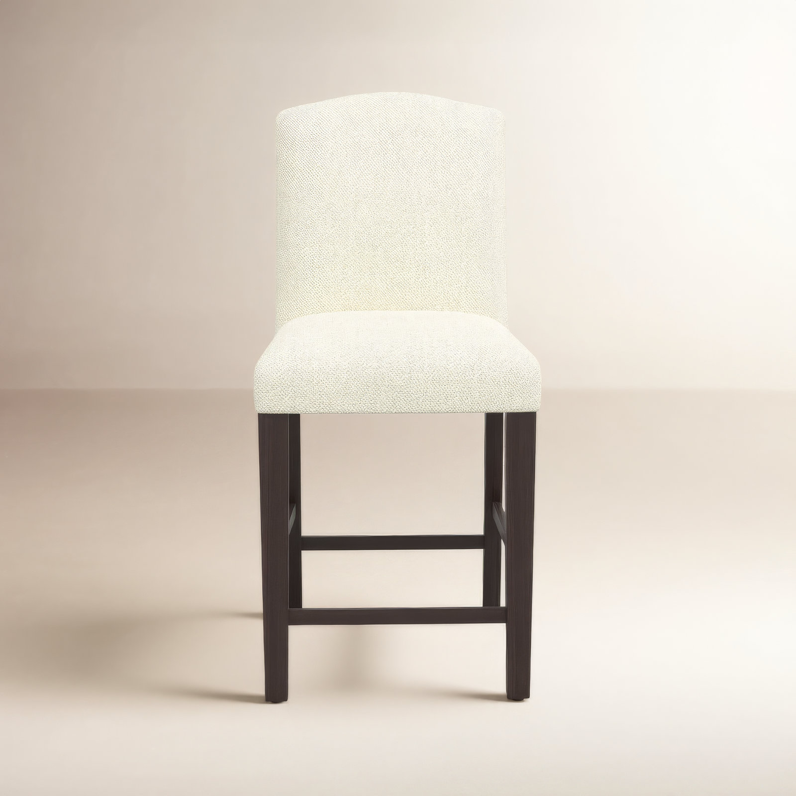 April Bar Stool, Milsap Canvas Sustain® Tweed, Counter Stool (26" Seat Height), Black Wood