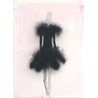 «Pink Dress» par Robert Robinson, reproduction sur toile tendue