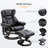 Faux Leather Massage Chair with Ottoman-465345594