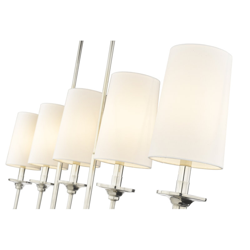 Lustre 5 lumières Hayse, Nickel poli