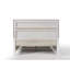 Grand lit de rangement blanc - Panneau de particules et placage facile à assembler, sans sommier tapissier, 2 tiroirs avec tiroir central en métal pour acrylique, 3 lattes + 5 pieds et extension complète-1157589308