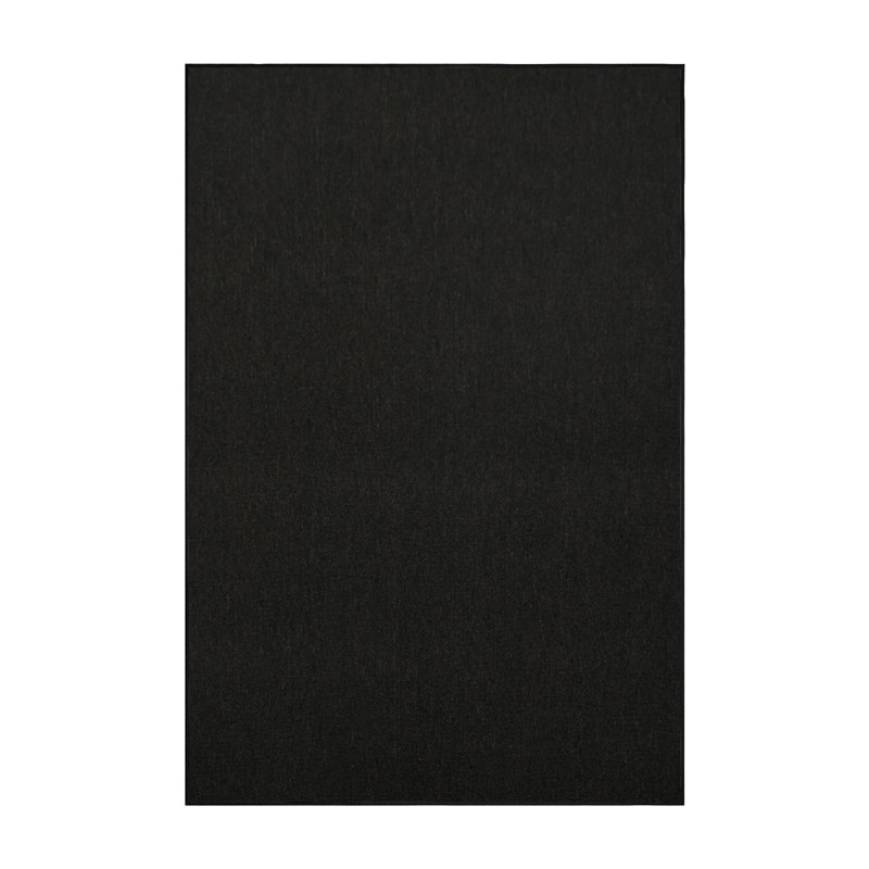 Amorie Furnish my Place Modern Indoor/Outdoor Commercial Solid Color Rug - Pet and Kids Friendly Rug, Stain Resistant, Floor Carpet for Living Room & Hallway, Wedding - Black