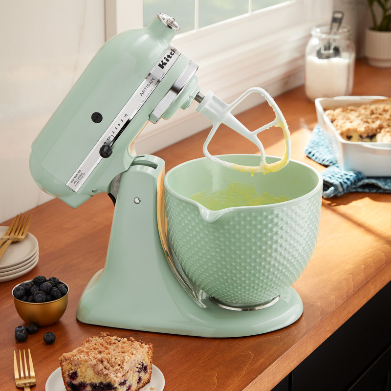 Bol en céramique de 5 pintes KitchenAid pour mélangeurs sur socle inclinables en goutte de rosée